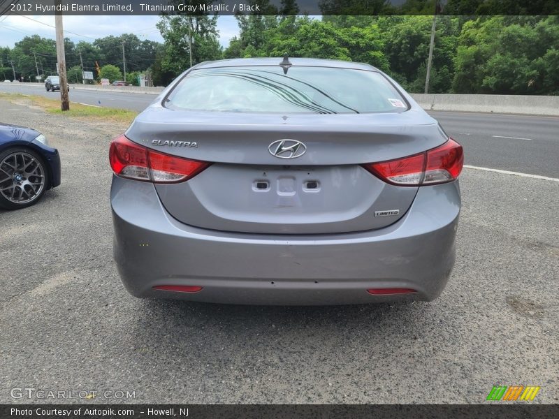 Titanium Gray Metallic / Black 2012 Hyundai Elantra Limited