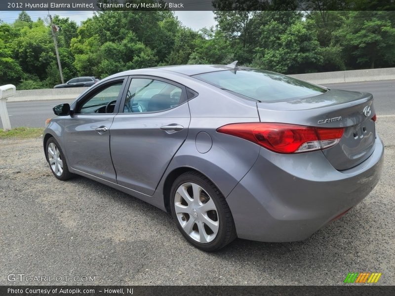 Titanium Gray Metallic / Black 2012 Hyundai Elantra Limited