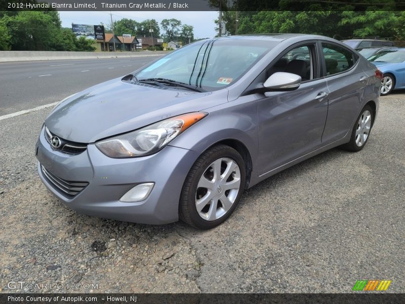 Titanium Gray Metallic / Black 2012 Hyundai Elantra Limited