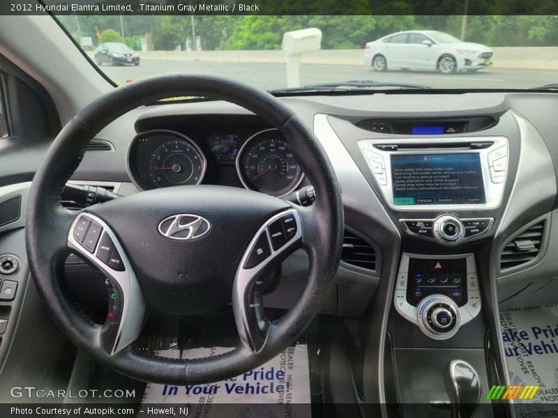 Titanium Gray Metallic / Black 2012 Hyundai Elantra Limited