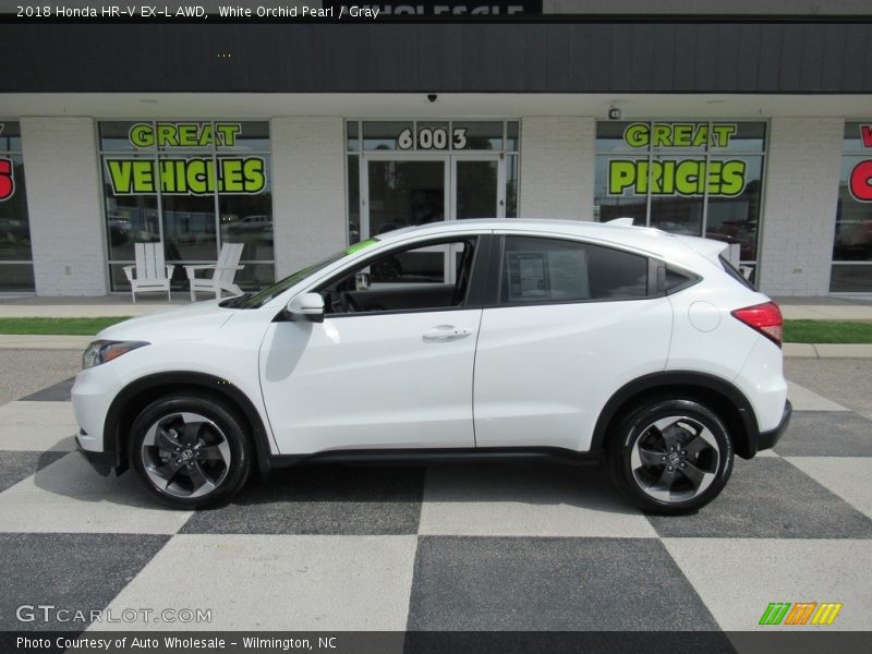 White Orchid Pearl / Gray 2018 Honda HR-V EX-L AWD