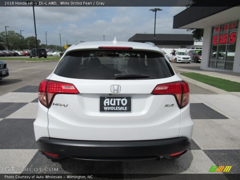 White Orchid Pearl / Gray 2018 Honda HR-V EX-L AWD