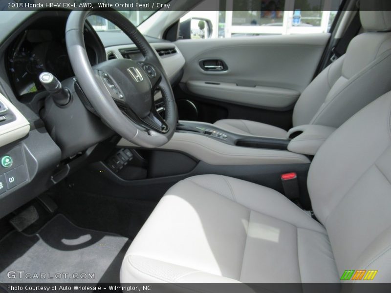 White Orchid Pearl / Gray 2018 Honda HR-V EX-L AWD