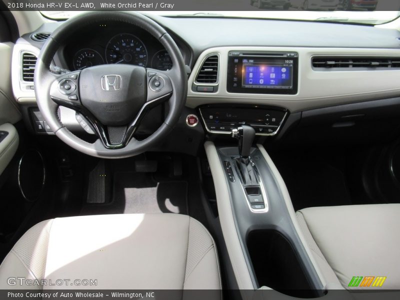 White Orchid Pearl / Gray 2018 Honda HR-V EX-L AWD