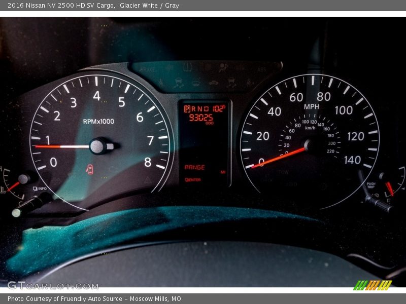  2016 NV 2500 HD SV Cargo 2500 HD SV Cargo Gauges