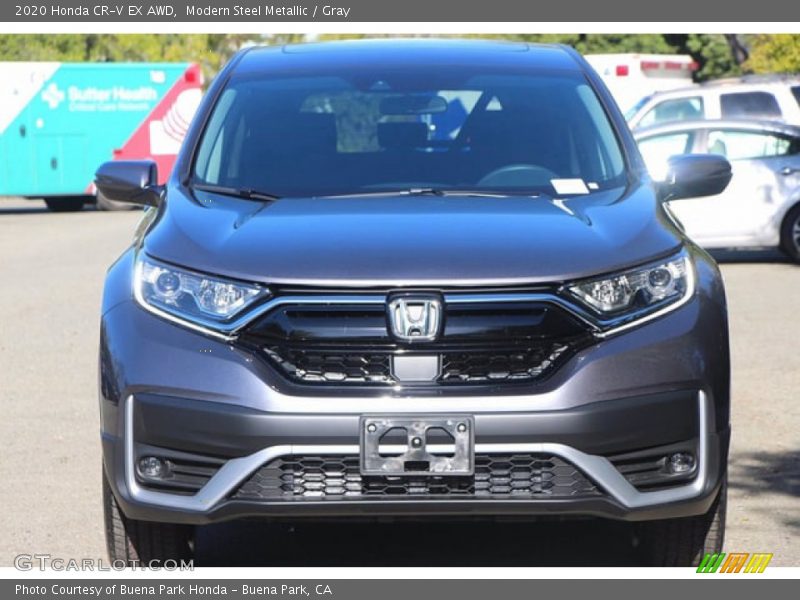Modern Steel Metallic / Gray 2020 Honda CR-V EX AWD