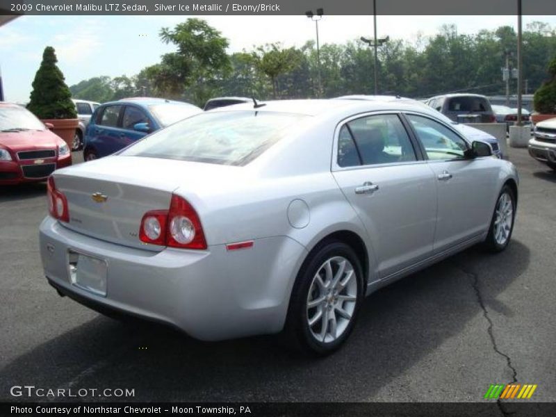 Silver Ice Metallic / Ebony/Brick 2009 Chevrolet Malibu LTZ Sedan