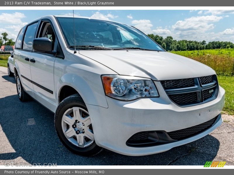 Stone White / Black/Light Graystone 2013 Ram C/V Tradesman