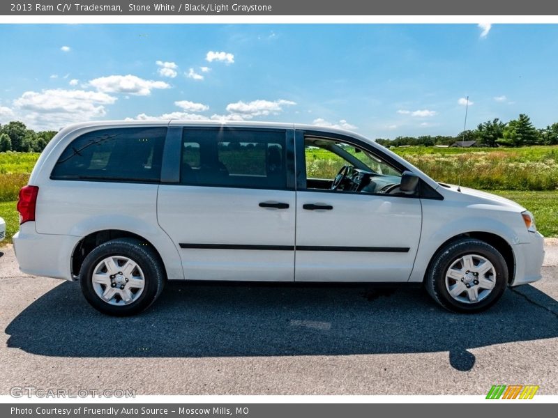 Stone White / Black/Light Graystone 2013 Ram C/V Tradesman