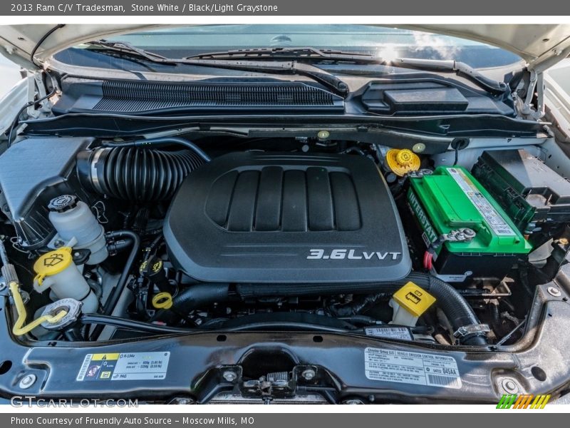 Stone White / Black/Light Graystone 2013 Ram C/V Tradesman