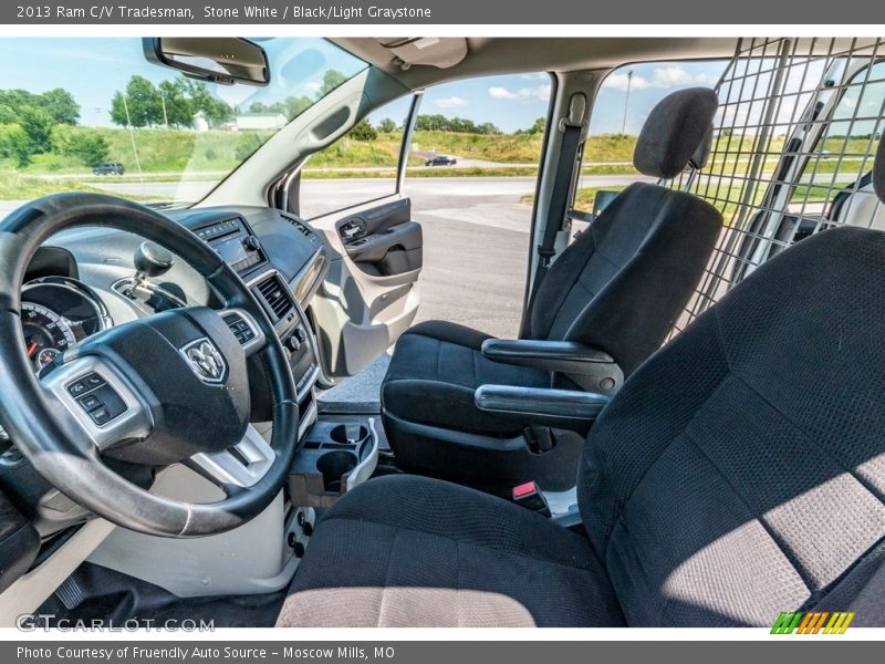 Stone White / Black/Light Graystone 2013 Ram C/V Tradesman