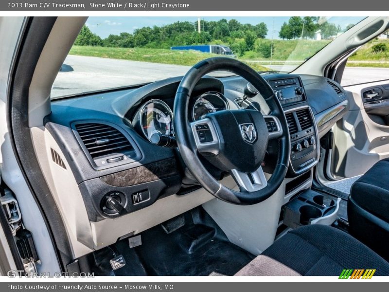 Stone White / Black/Light Graystone 2013 Ram C/V Tradesman
