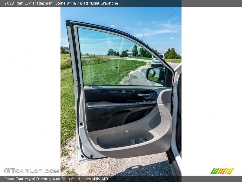 Stone White / Black/Light Graystone 2013 Ram C/V Tradesman