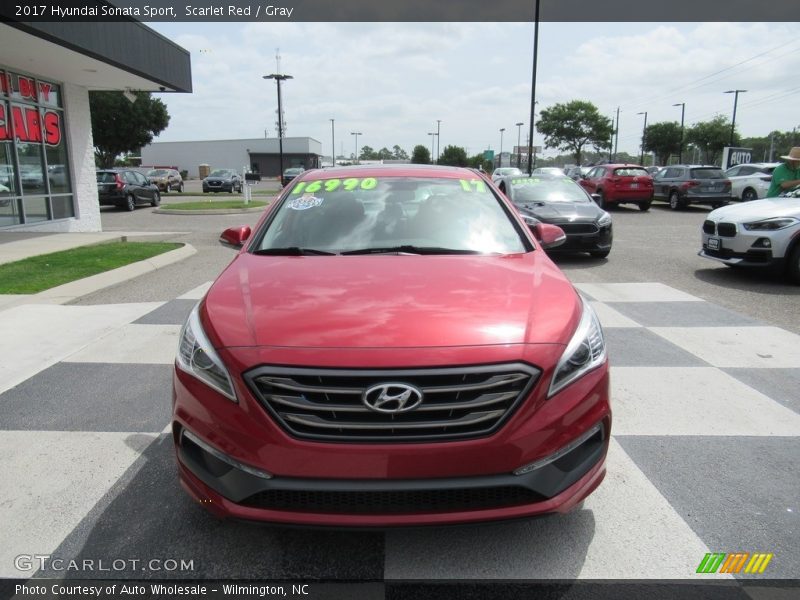 Scarlet Red / Gray 2017 Hyundai Sonata Sport