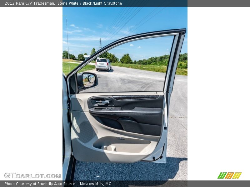 Stone White / Black/Light Graystone 2013 Ram C/V Tradesman
