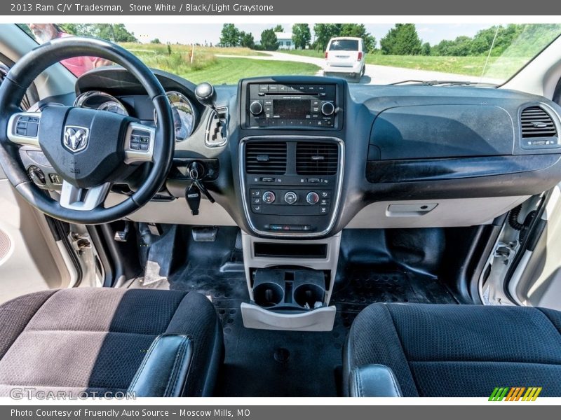 Stone White / Black/Light Graystone 2013 Ram C/V Tradesman