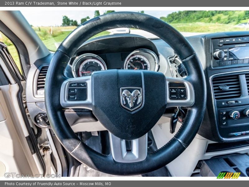 Stone White / Black/Light Graystone 2013 Ram C/V Tradesman