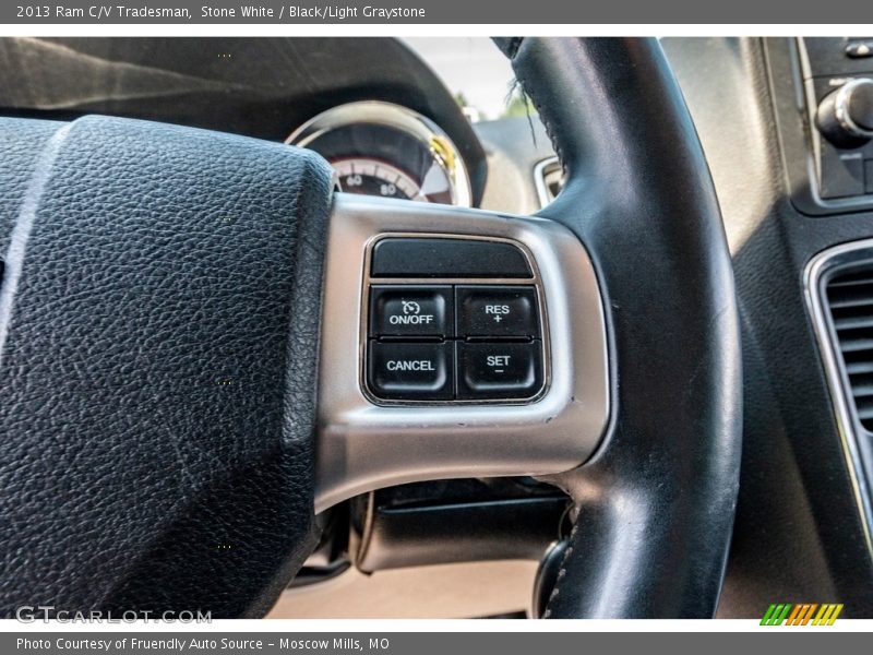 Stone White / Black/Light Graystone 2013 Ram C/V Tradesman