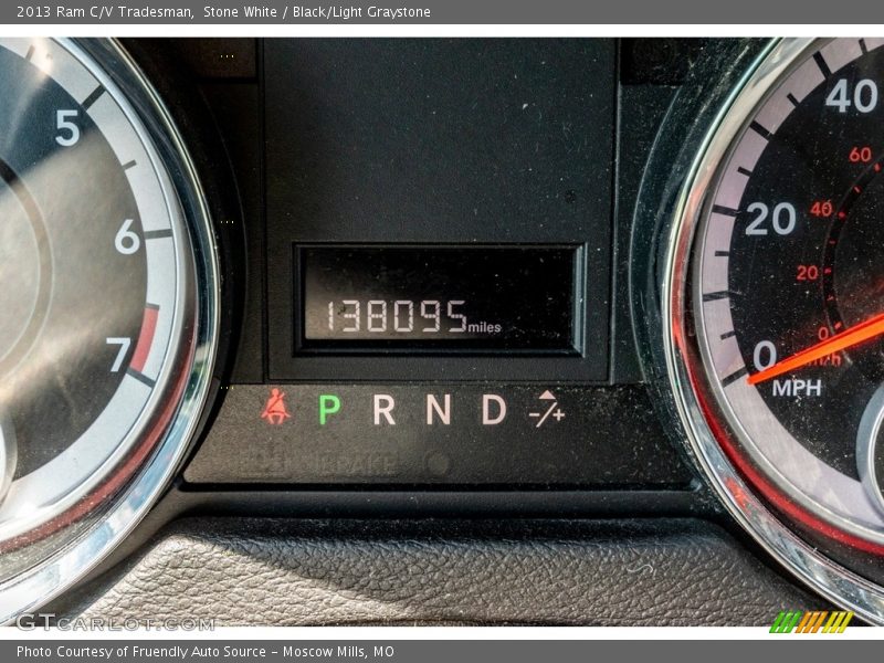 Stone White / Black/Light Graystone 2013 Ram C/V Tradesman