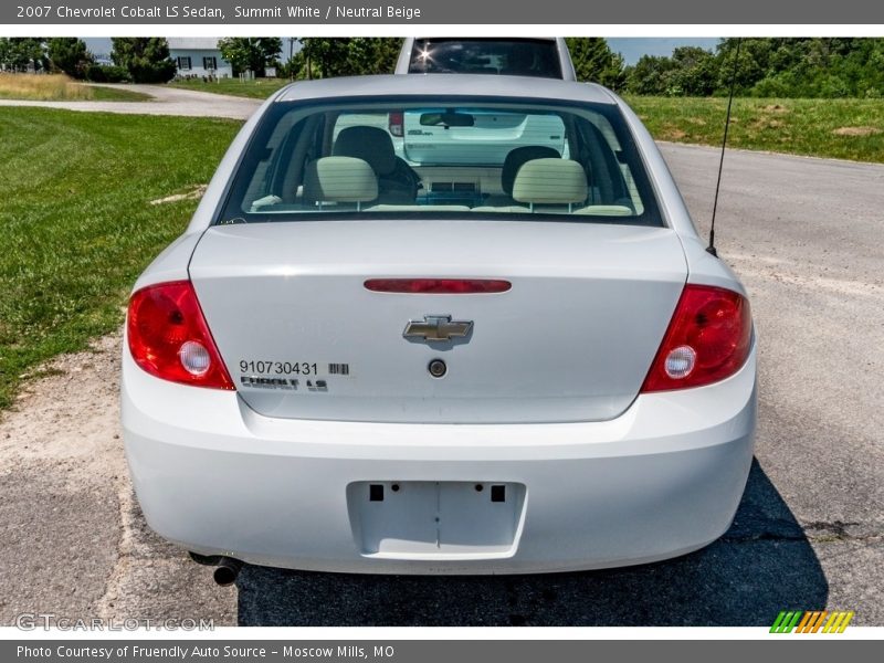Summit White / Neutral Beige 2007 Chevrolet Cobalt LS Sedan