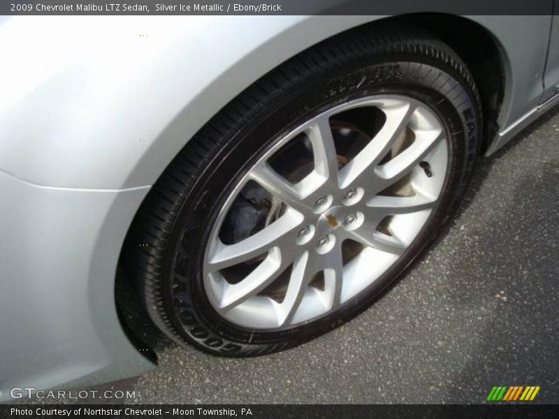 Silver Ice Metallic / Ebony/Brick 2009 Chevrolet Malibu LTZ Sedan