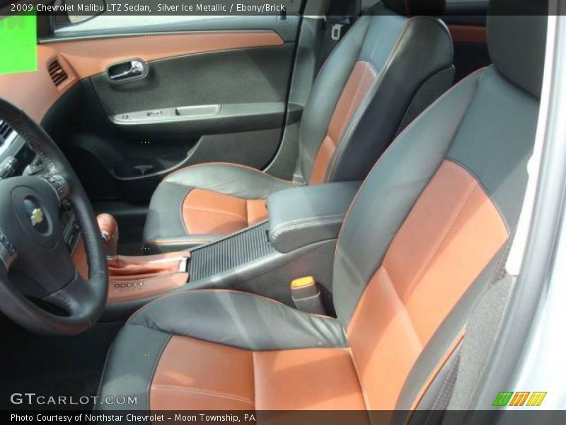 Silver Ice Metallic / Ebony/Brick 2009 Chevrolet Malibu LTZ Sedan