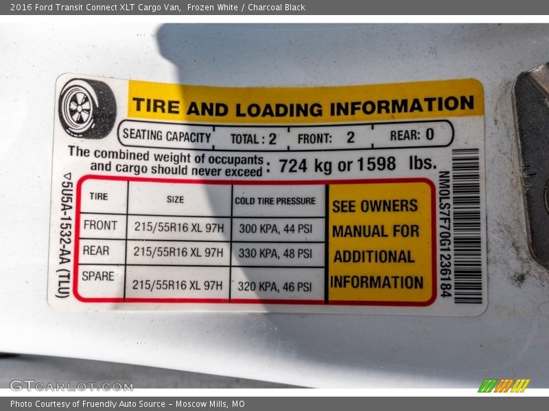 Frozen White / Charcoal Black 2016 Ford Transit Connect XLT Cargo Van