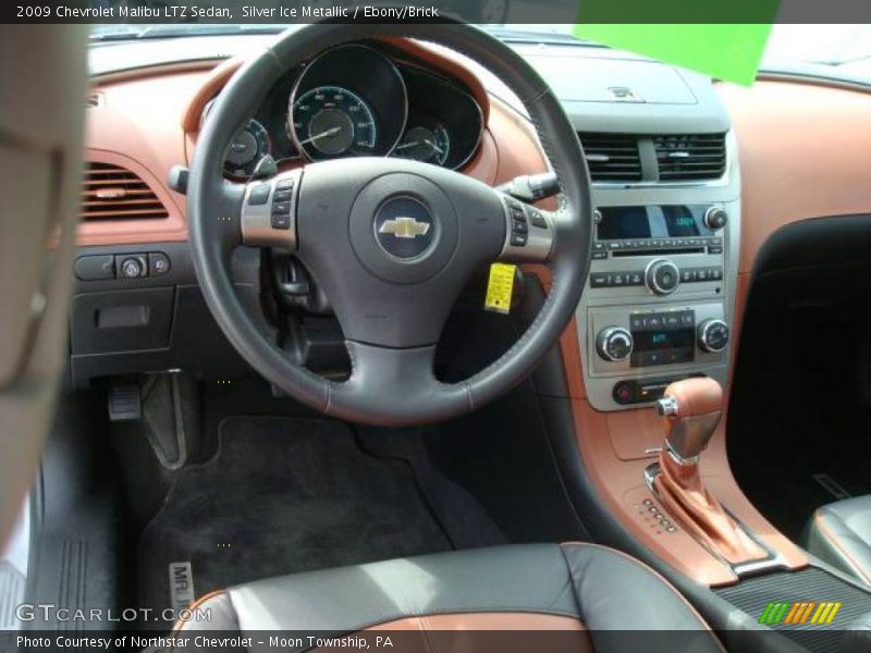 Silver Ice Metallic / Ebony/Brick 2009 Chevrolet Malibu LTZ Sedan