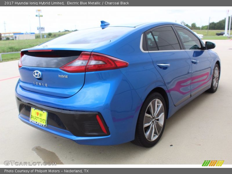 Electric Blue Metallic / Charcoal Black 2017 Hyundai Ioniq Hybrid Limited