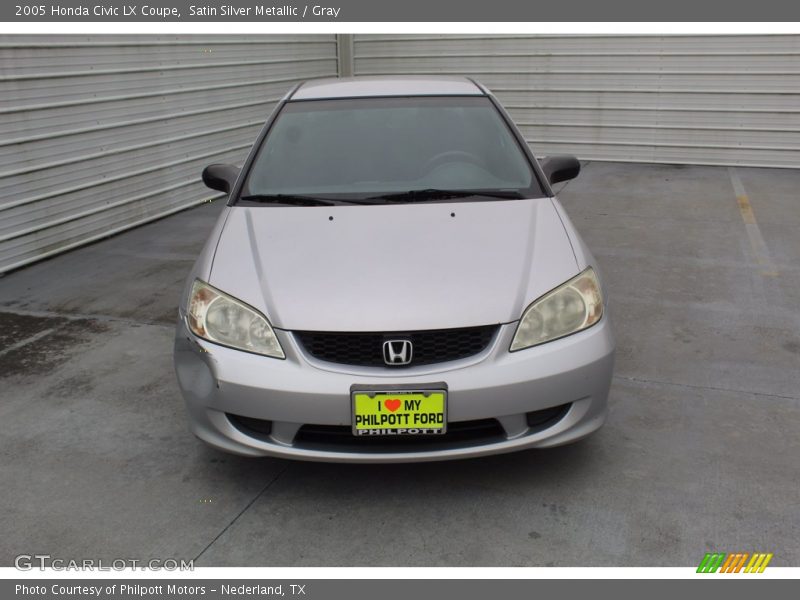 Satin Silver Metallic / Gray 2005 Honda Civic LX Coupe