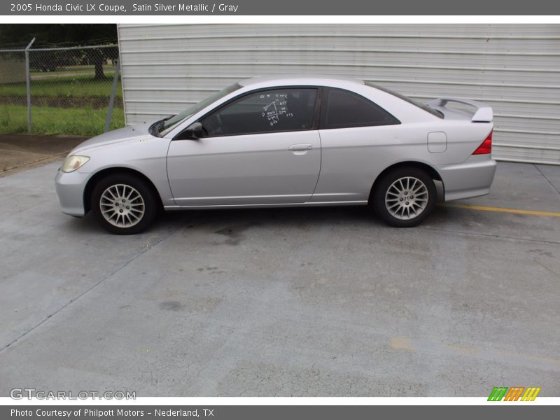 Satin Silver Metallic / Gray 2005 Honda Civic LX Coupe