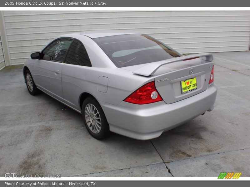 Satin Silver Metallic / Gray 2005 Honda Civic LX Coupe