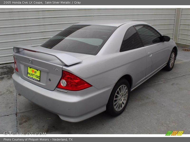 Satin Silver Metallic / Gray 2005 Honda Civic LX Coupe