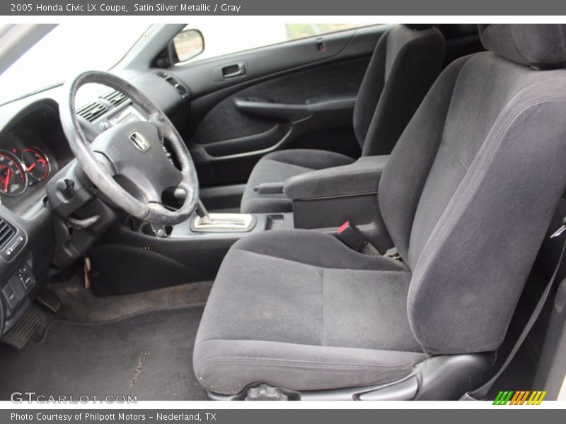 Satin Silver Metallic / Gray 2005 Honda Civic LX Coupe