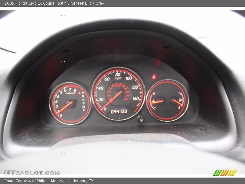 Satin Silver Metallic / Gray 2005 Honda Civic LX Coupe