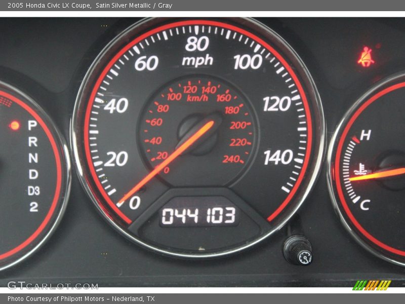 Satin Silver Metallic / Gray 2005 Honda Civic LX Coupe