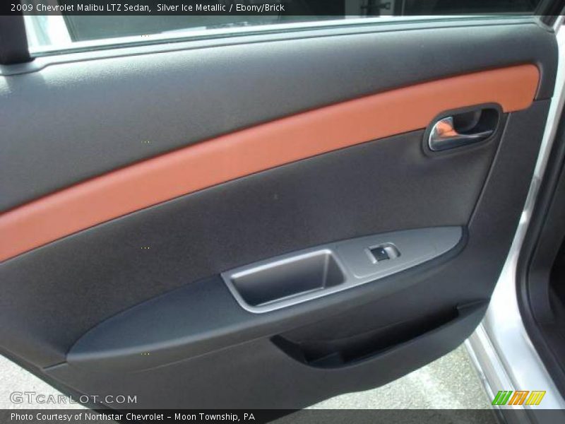 Silver Ice Metallic / Ebony/Brick 2009 Chevrolet Malibu LTZ Sedan