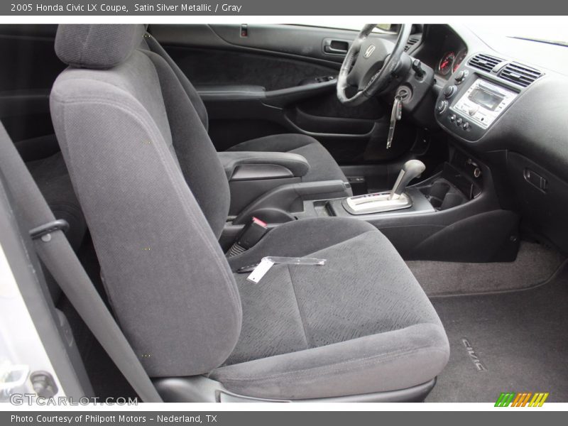 Satin Silver Metallic / Gray 2005 Honda Civic LX Coupe