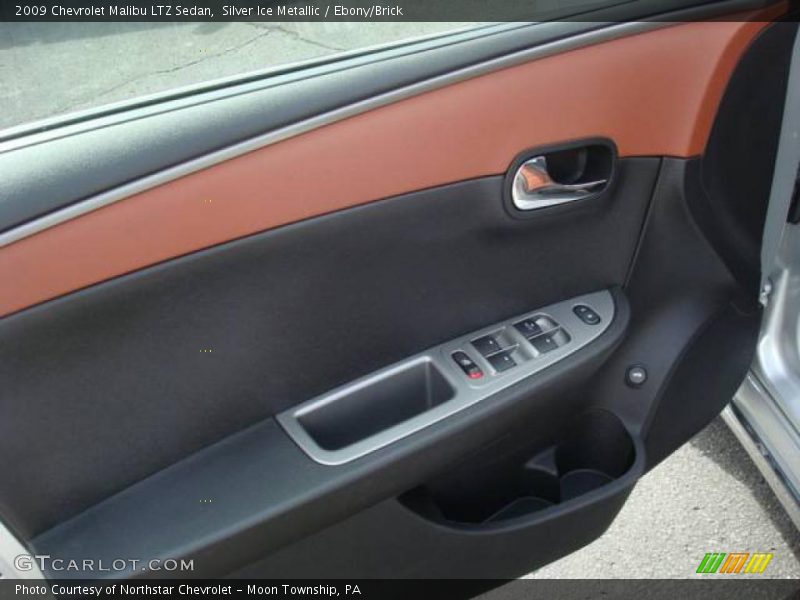 Silver Ice Metallic / Ebony/Brick 2009 Chevrolet Malibu LTZ Sedan