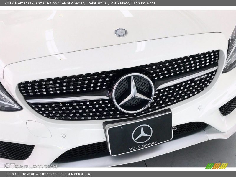 Polar White / AMG Black/Platinum White 2017 Mercedes-Benz C 43 AMG 4Matic Sedan