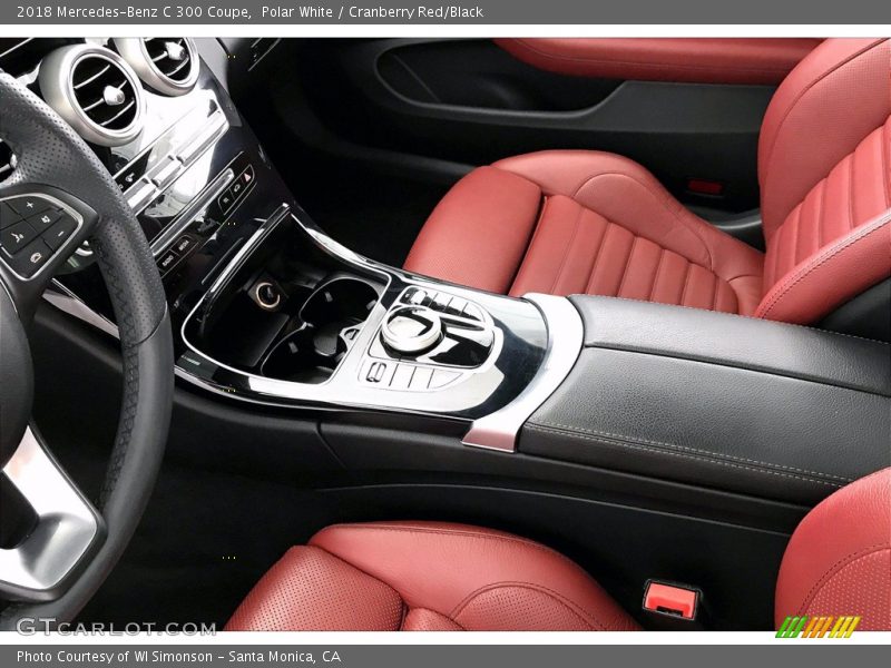 Polar White / Cranberry Red/Black 2018 Mercedes-Benz C 300 Coupe