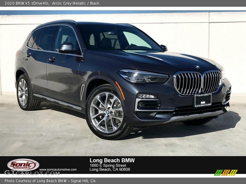 Arctic Grey Metallic / Black 2020 BMW X5 sDrive40i