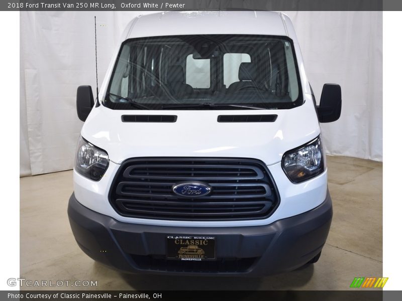 Oxford White / Pewter 2018 Ford Transit Van 250 MR Long