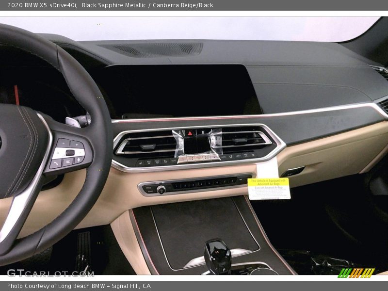 Black Sapphire Metallic / Canberra Beige/Black 2020 BMW X5 sDrive40i
