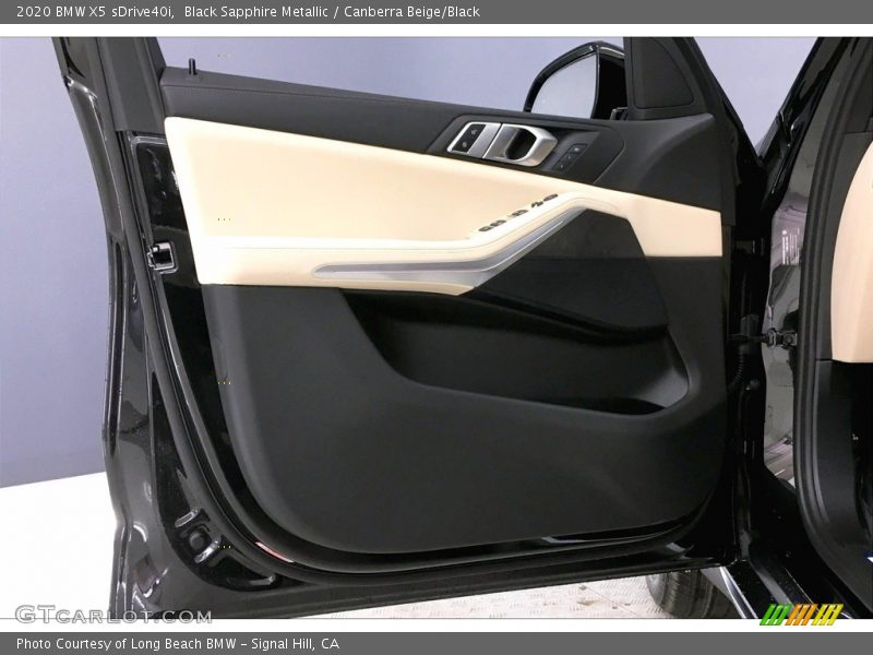 Black Sapphire Metallic / Canberra Beige/Black 2020 BMW X5 sDrive40i