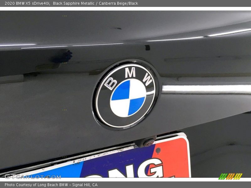 Black Sapphire Metallic / Canberra Beige/Black 2020 BMW X5 sDrive40i