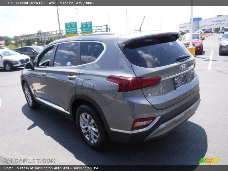 Machine Gray / Black 2019 Hyundai Santa Fe SE AWD