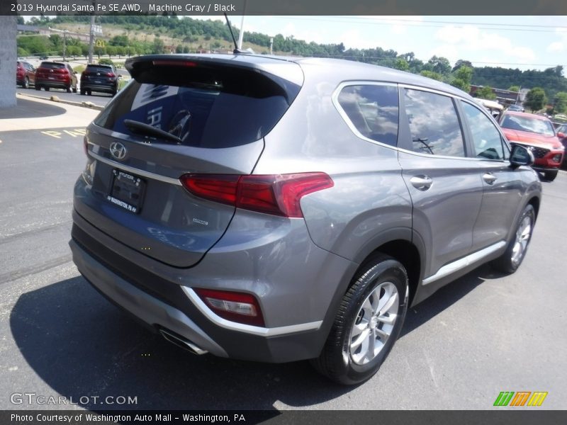 Machine Gray / Black 2019 Hyundai Santa Fe SE AWD