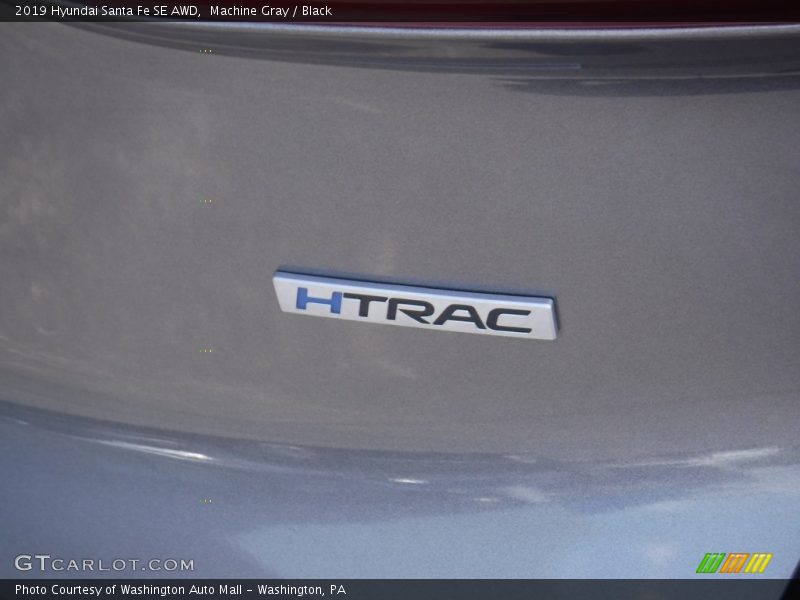 Machine Gray / Black 2019 Hyundai Santa Fe SE AWD