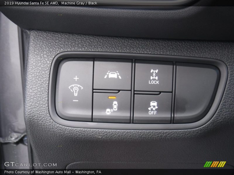 Machine Gray / Black 2019 Hyundai Santa Fe SE AWD